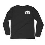 Black Long Sleeve Fitted Crew